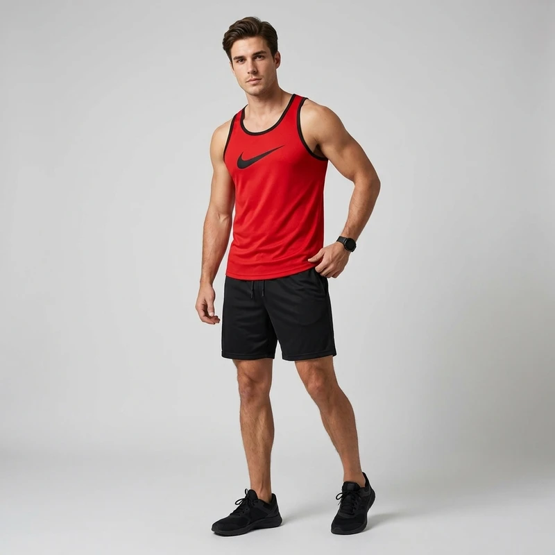 تاپ و شلوارک ورزشی مردانه فلامنت مدل nike نایکی